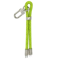 Дата кабель-шнурок Hoco GH5 Elegant Type-C to Lightning (0.21m) Fluorescent Green