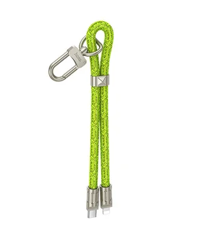 Дата кабель-шнурок Hoco GH5 Elegant Type-C to Lightning (0.21m) Fluorescent Green