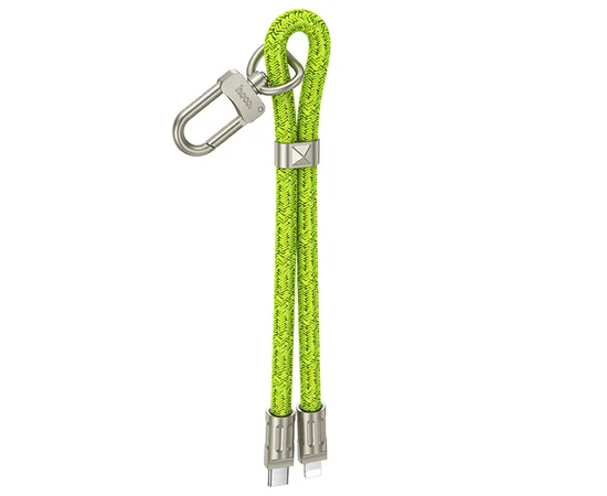 Дата кабель-шнурок Hoco GH5 Elegant Type-C to Lightning (0.21m) Fluorescent Green