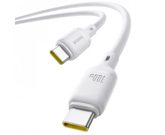 Дата кабель Baseus Silky Series OS Fast Charging Type-C to Type-C 100W (2m) (P10377704) Moon White