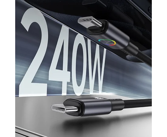 Дата кабель Usams US-SJ751 With Colorful Light Huan Ser.