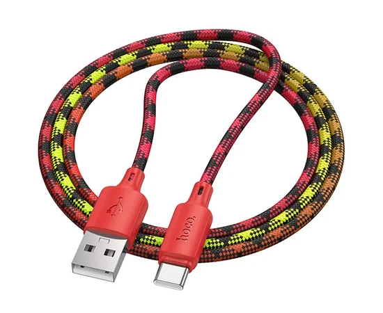 Дата кабель Hoco X116 Meridian USB to Type-C 3A (1m) Gradient Red Mix