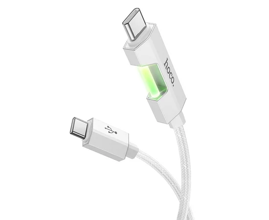 Дата кабель Hoco U123 Regent colorful 60W Type-C to Type-C (1.2m) Gray