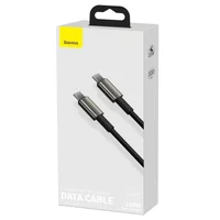 Дата кабель Baseus Tungsten Gold Type-C to Type-C Cable 100W (1m) (CATWJ-01) Чорний