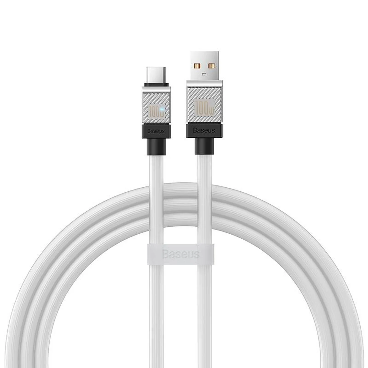 Дата кабель Baseus CoolPlay Series USB to Type-C 100W (1m) (CAKW00060) White