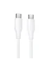Дата кабель Hoco X124 Bien silicone Type-C to Type-C 60W (1m) White