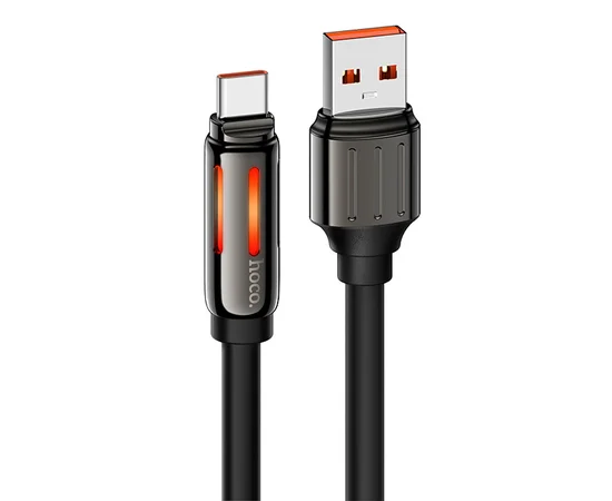 Дата кабель Hoco U136 Prize USB to Type-C 5A (1.2m) Black