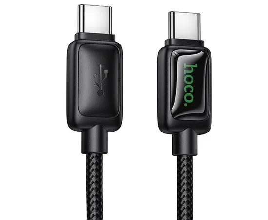Дата кабель Hoco U146 Mundo Type-C to Type-C 60W (1.2m) Black