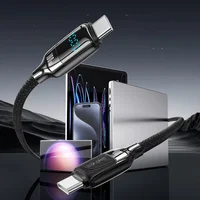 Дата кабель Usams US-SJ742 Digital Display HX Ser. Type-C to Type-C 100W (1.2m) Tarnish