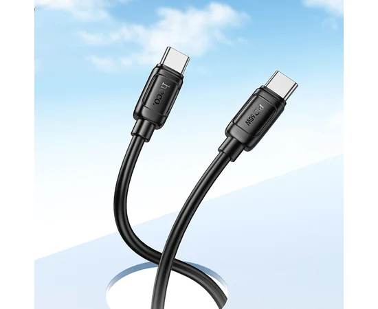 Дата кабель Hoco X115 Surpass Type-C to Type-C 60W (1m) Black