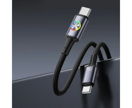 Дата кабель Usams US-SJ751 With Colorful Light Huan Ser.