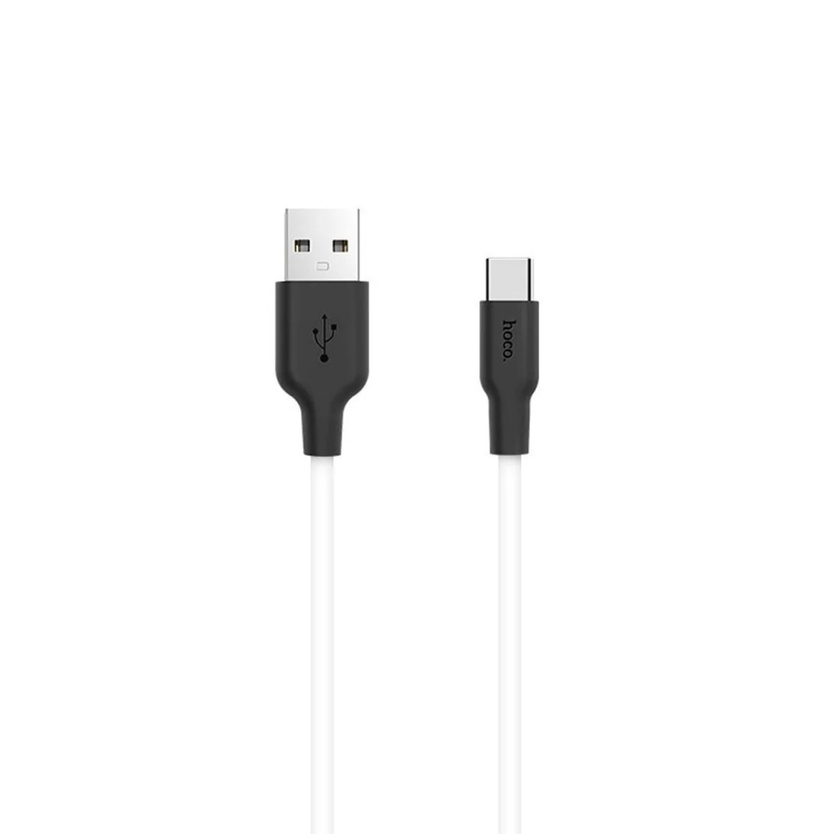 Дата кабель Hoco X21 Silicone Type-C Cable (1m) Черный / Белый
