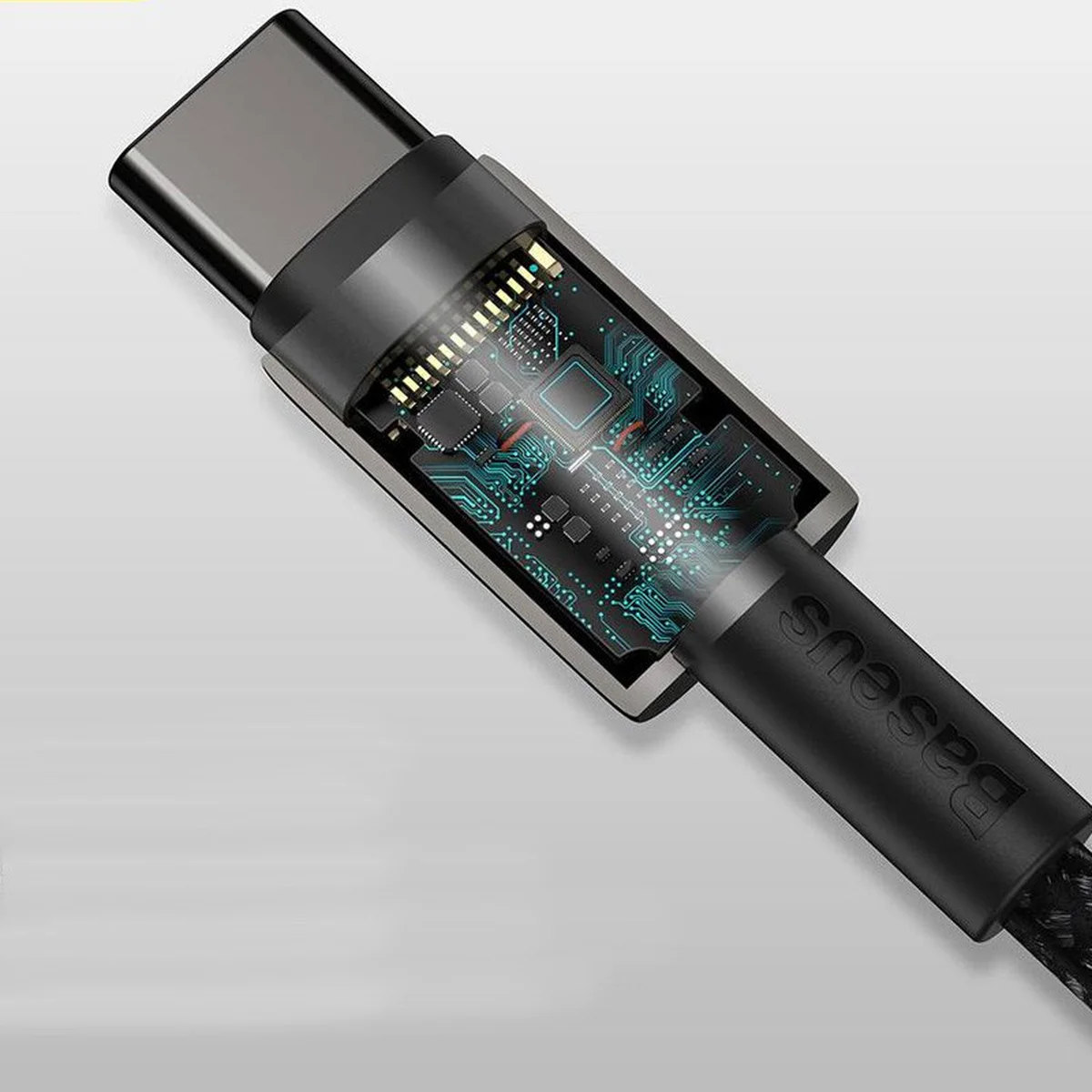 Дата кабель Baseus Tungsten Gold Type-C to Type-C Cable 100W (1m) (CATWJ-01) Чорний