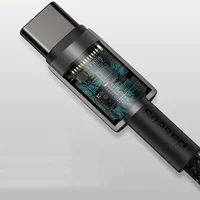 Дата кабель Baseus Tungsten Gold Type-C to Type-C Cable 100W (1m) (CATWJ-01) Чорний