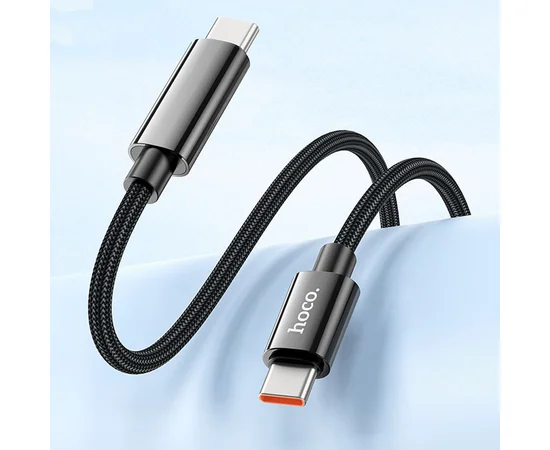 Дата кабель Hoco U125 Benefit 100W Type-C to Type-C (1.2m) Black