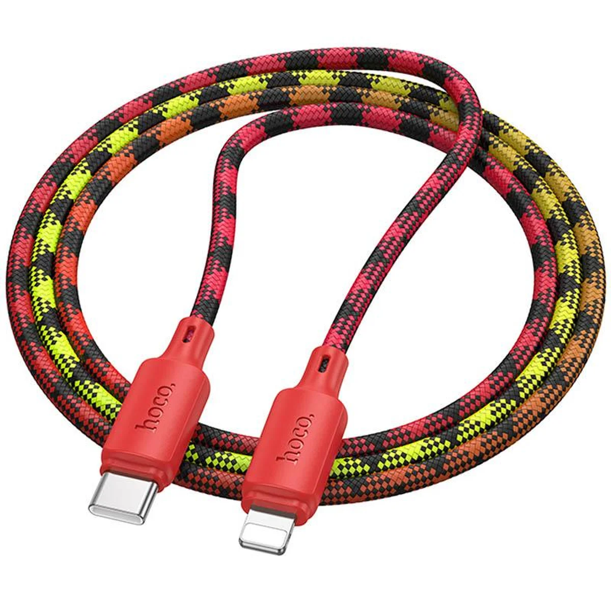 Дата кабель Hoco X116 Meridian Type-C to Lightning 27W (1m) Gradient Red Mix