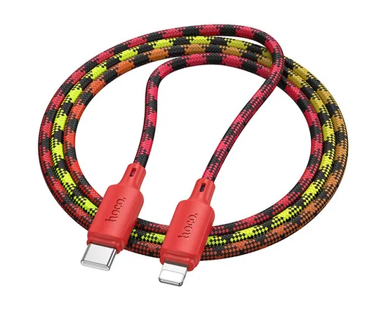 Дата кабель Hoco X116 Meridian Type-C to Lightning 27W (1m) Gradient Red Mix