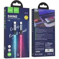 Дата кабель Hoco U112 Shine 20W Type-C to Lightning (1m) Gray