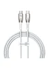 Дата кабель Baseus Glimmer Series Fast Charging Type-C to Type-C 100W 1m (CADH00070) White