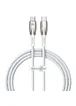 Дата кабель Baseus Glimmer Series Fast Charging Type-C to Type-C 100W 1m (CADH00070) White