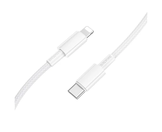 Дата кабель Borofone BX117 Source Type-C to Lightning 27W (1m) White
