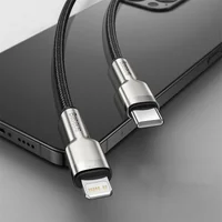 Дата кабель Baseus Cafule Series Metal Type-C to Lightning PD 20W (0.25m) (CATLJK-0) Black