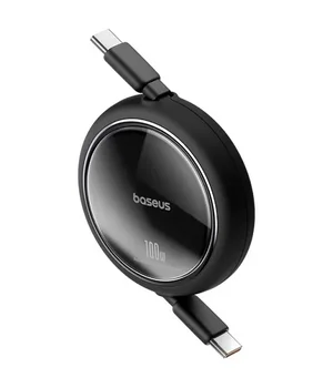 Дата кабель Baseus Free2Draw Mini Retractable Type-C to Type-C 100W (1m) (P10364500) Cluster Black