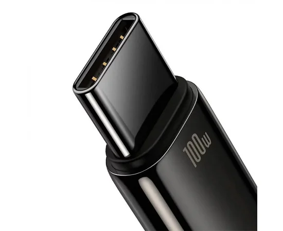 Дата кабель Baseus Tungsten Gold USB to Type-C Cable 100W (1m) (CAWJ00000) Black