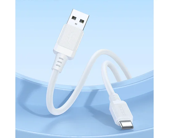 Дата кабель Borofone BX115 Lotto USB to Type-C 3A (1m) White