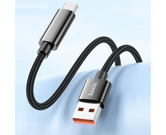 Дата кабель Hoco U125 Benefit 5A USB to Type-C (1.2m) Black