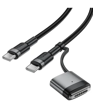 Дата кабель Acefast C22-05 2in1 Type-C to Type-C 240W/MAG3 140W (1.2m) Black