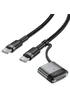 Дата кабель Acefast C22-05 2in1 Type-C to Type-C 240W/MAG3 140W (1.2m) Black