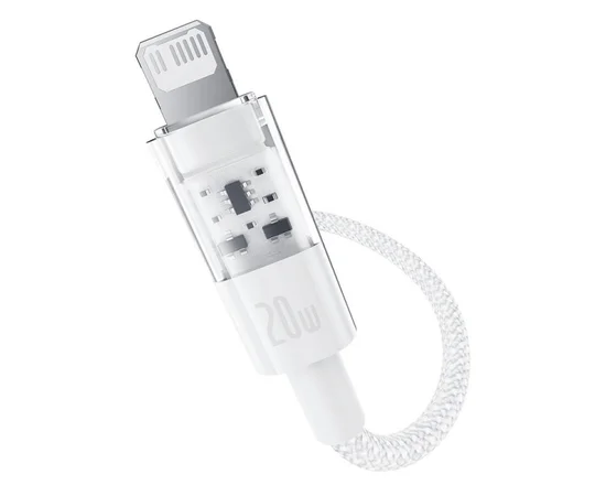 Дата кабель Baseus Gem Fast Charging Type-C to Lightning 20W (1m) (P10373001) Moon White