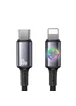 Дата кабель Usams US-SJ753 With Colorful Light Huan Ser. Type-C to Lightning 30W (1.2m) Tarnish