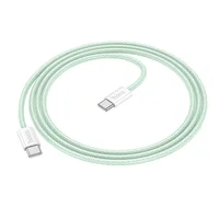 Дата кабель Hoco X104 Source 60W Type-C to Type-C (1m) Green
