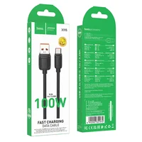 Дата кабель Hoco X115 Surpass USB для Type-C 100W (1m) Black
