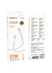 Дата кабель Borofone BX116 Certain Type-C to Lightning 27W (1m) White