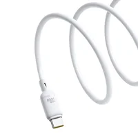 Дата кабель Baseus Silky Series OS Fast Charging USB to Type-C 100W (2m) (P10377703) Moon White