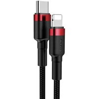 Дата кабель Baseus Cafule Type-C to Lightning PD 18W (1m) (CATLKLF) Red / Black