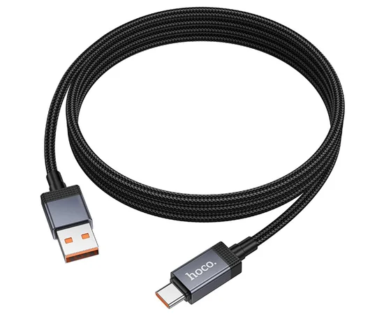 Дата кабель Hoco X118 Generous with display USB to Type-C 5A (1m) Black