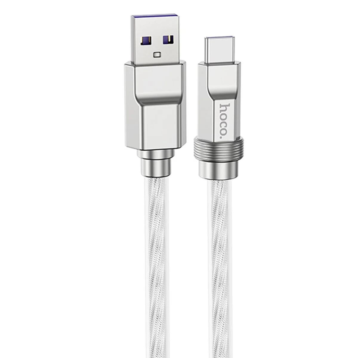 Дата кабель Hoco U113 Solid 100W USB to Type-C (1m) Silver
