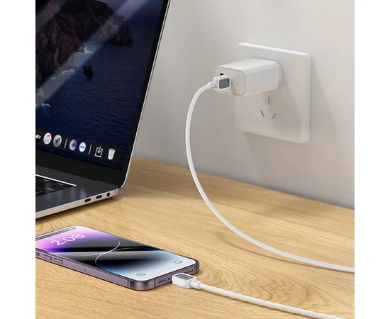 Дата кабель Hoco X108 Benefit 27W Type-C to Lightning (1m) White