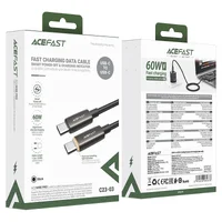 Дата кабель Acefast C23-03 Type-C to Type-C 60W (1.2m) Black
