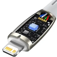 Дата кабель Baseus Glimmer Series Fast Charging Data Cable Type-C to Lightning 20W 1m (CADH000001) White