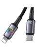 Дата кабель Usams US-SJ753 With Colorful Light Huan Ser. Type-C to Lightning 30W (1.2m) Tarnish