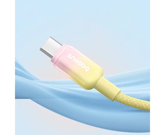Дата кабель Baseus Discolor Series Fast Charging Type-C to Type-C 100W (1m) (P10374902) Custard Yellow