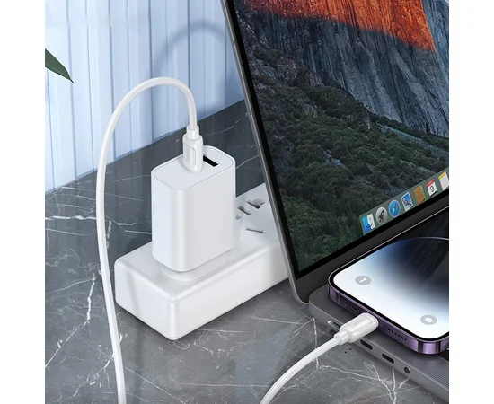 Дата кабель Hoco X115 Surpass Type-C to Lightning 27W (1m) White