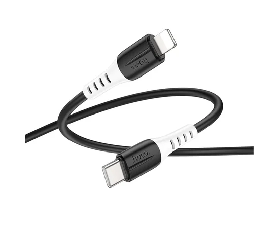 Дата кабель Hoco X82 Silicone Type-C to Lightning 20W (1m) Black
