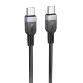 Дата кабель Hoco X109 Energy silicone Type-C to Type-C 60W (3m) Black