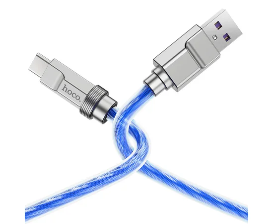 Дата кабель Hoco U113 Solid 100W USB to Type-C (1m) Blue